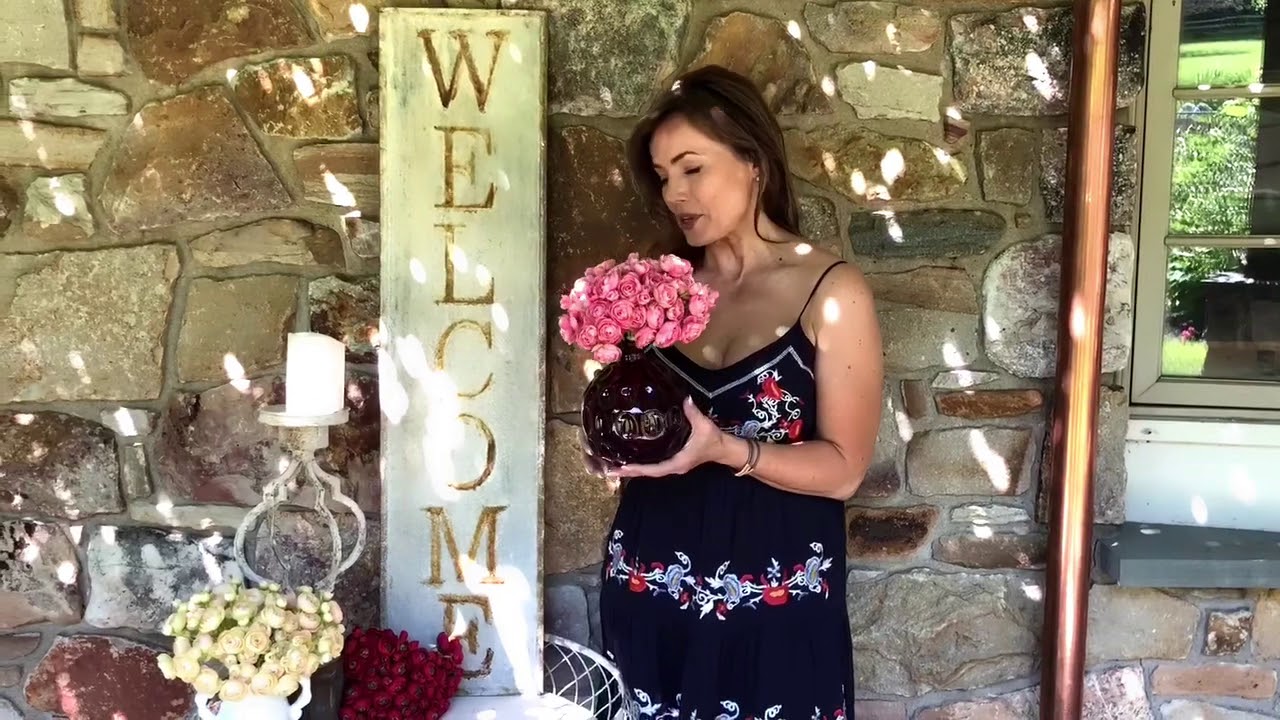 Deep Boysenberry Round Glass Vase