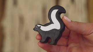 Skunk Figurine - Waldorf Animals by Wooden Caterpillar