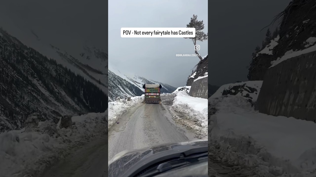 Video thumbnail: Journey through frozen world ! #roadtripindia #zojilapass #ladakhtrip #husbandwifetravel #dogparents