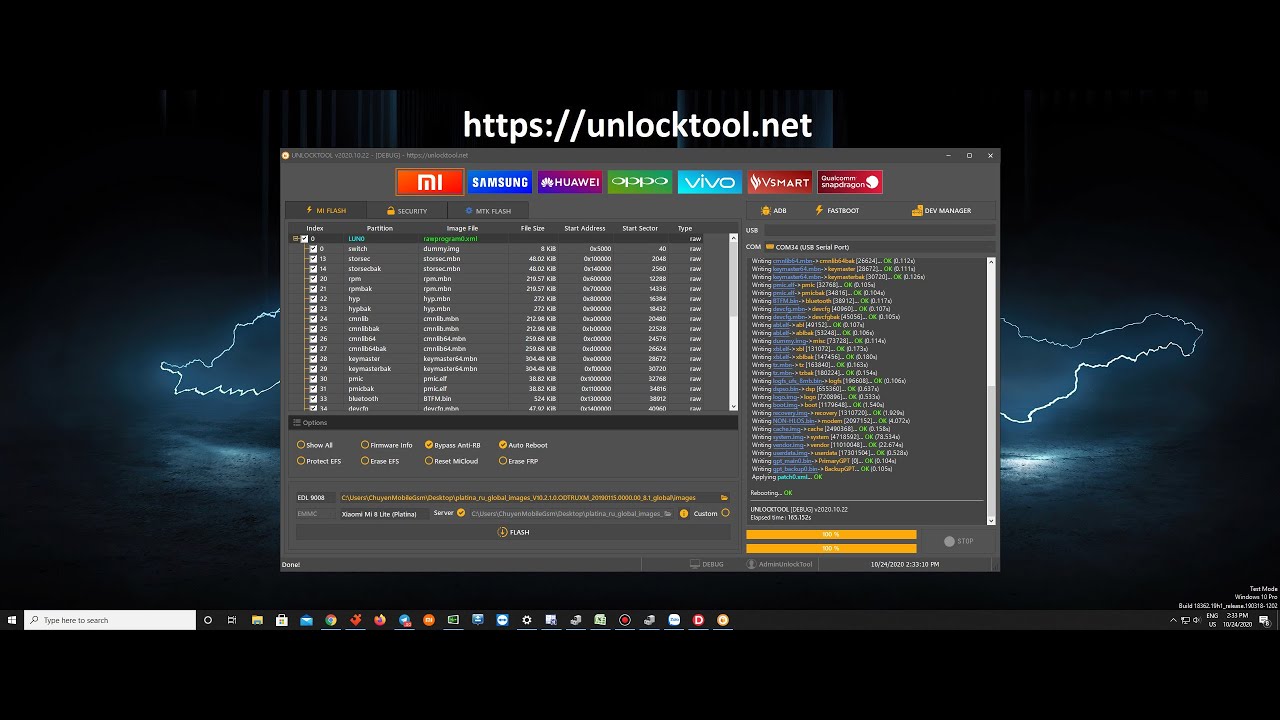 Xiaomi Mi 8 Lite Unlock bootloader - Flash Global done... - youtube