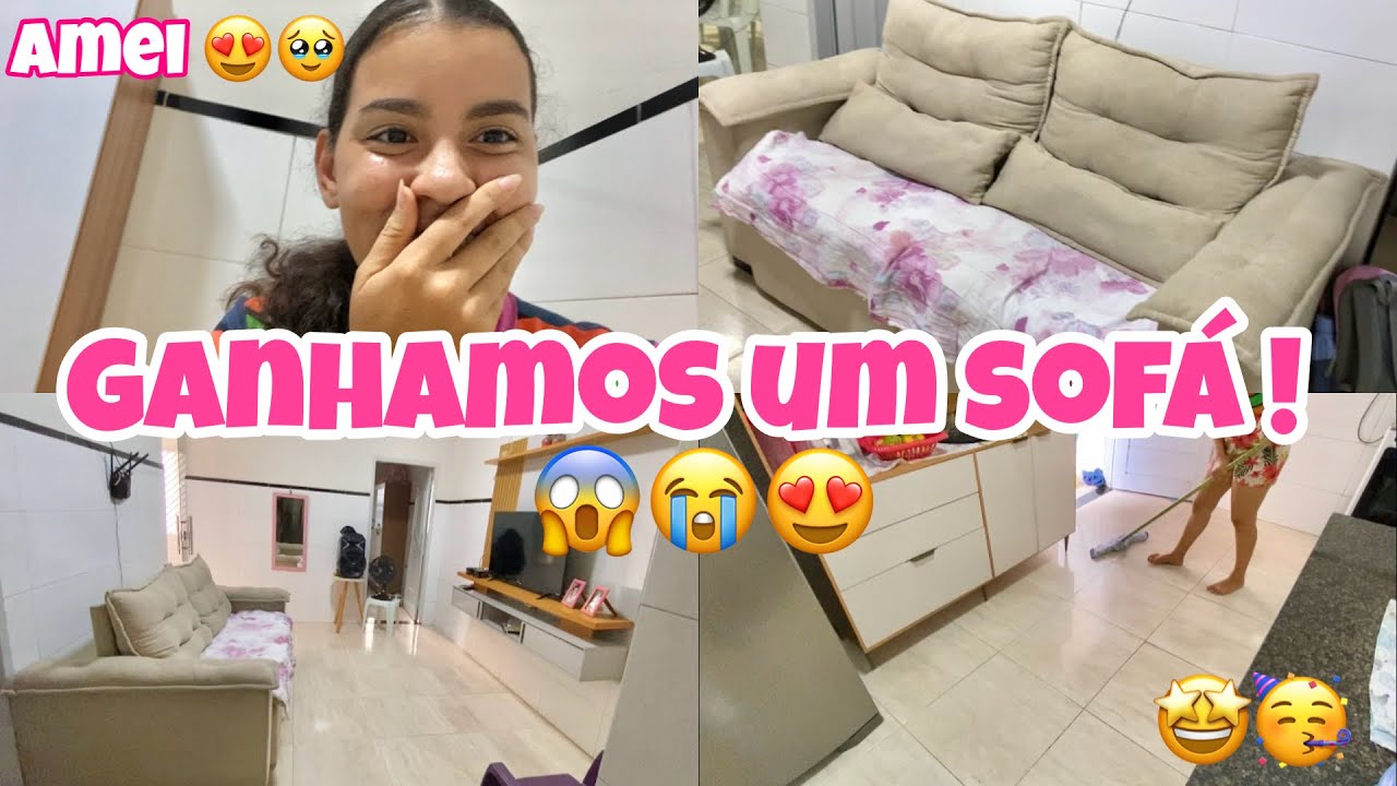 Ganhamos um sofá da minha patroa😍 estou muito feliz 😃/ Limpeza✨🏠 