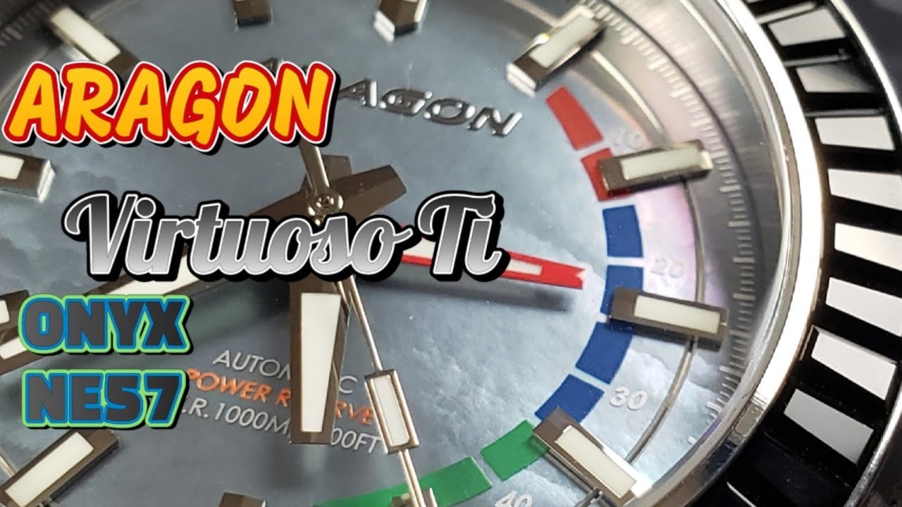 Aragon A696 | Aragon Virtuoso Titanium Black Onyx NE57 - YouTube