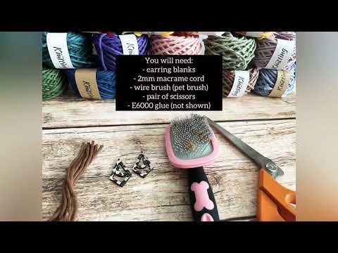 How to: Macrame Earrings with Fringe - video from All for Knotting