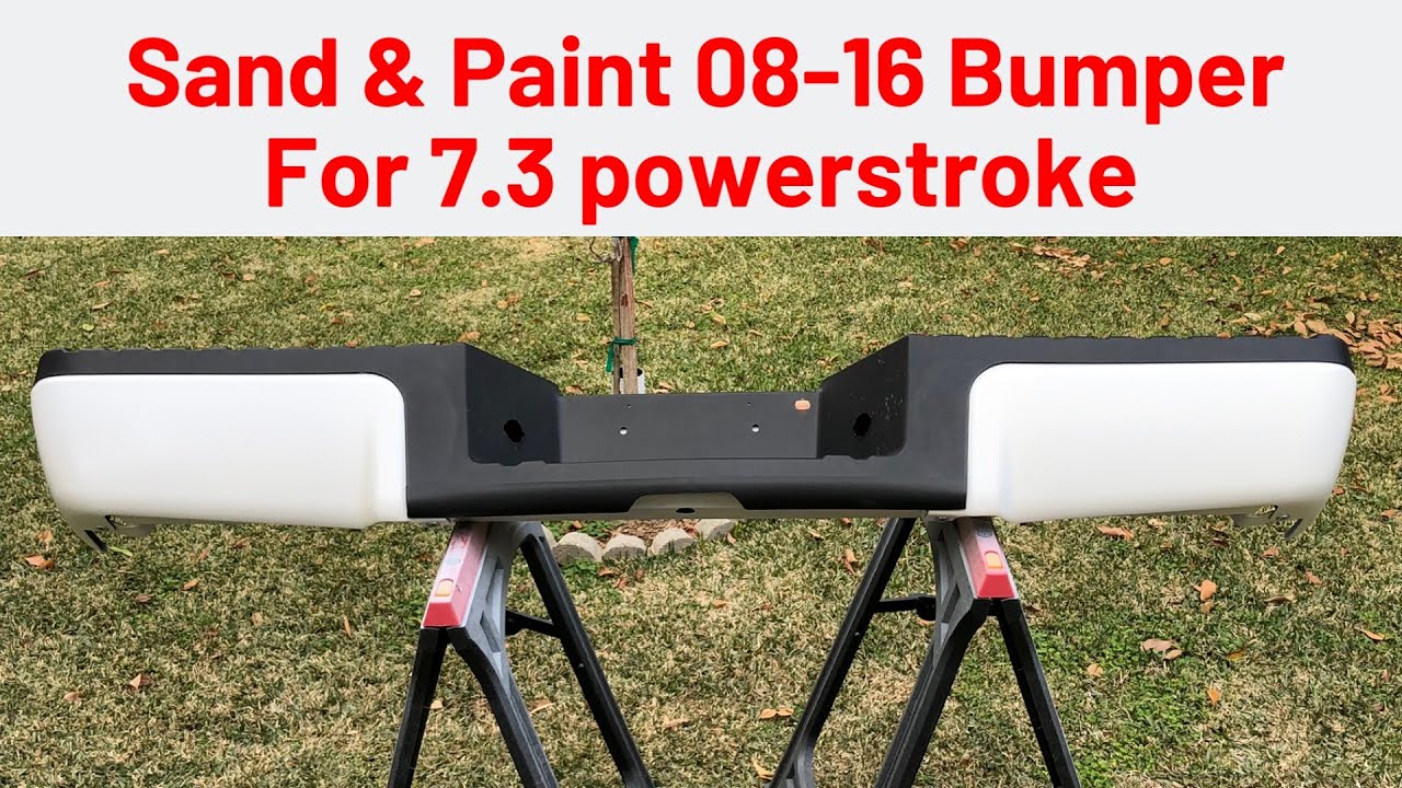 Sanding and painting 2008-2016 superduty rear bumper for 7.3 powerstroke!