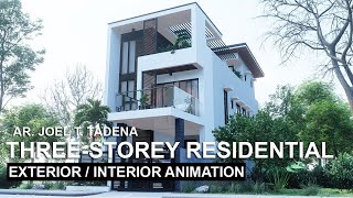 3 STOREY WITH ROOF DECK HOUSE DESIGN NARROW MODERN HOUSE