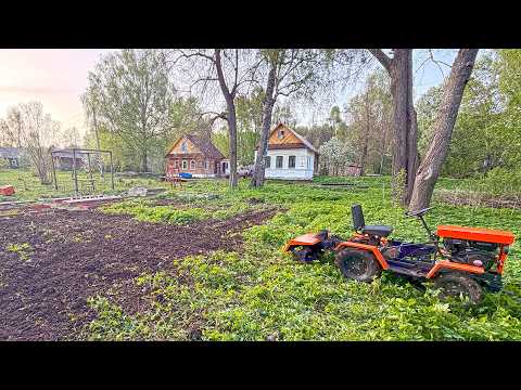Малая механизация работает! Обрабатываю огород минитрактором. Работа и отдых в деревне