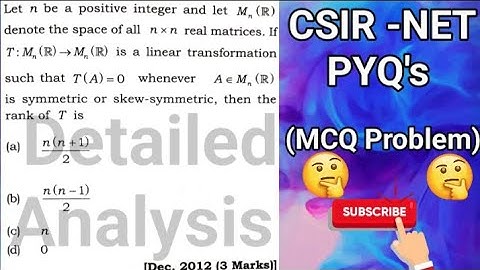 csir net linear algebra questions|Dec  2012|csir net mathematics previous year question papers|viral