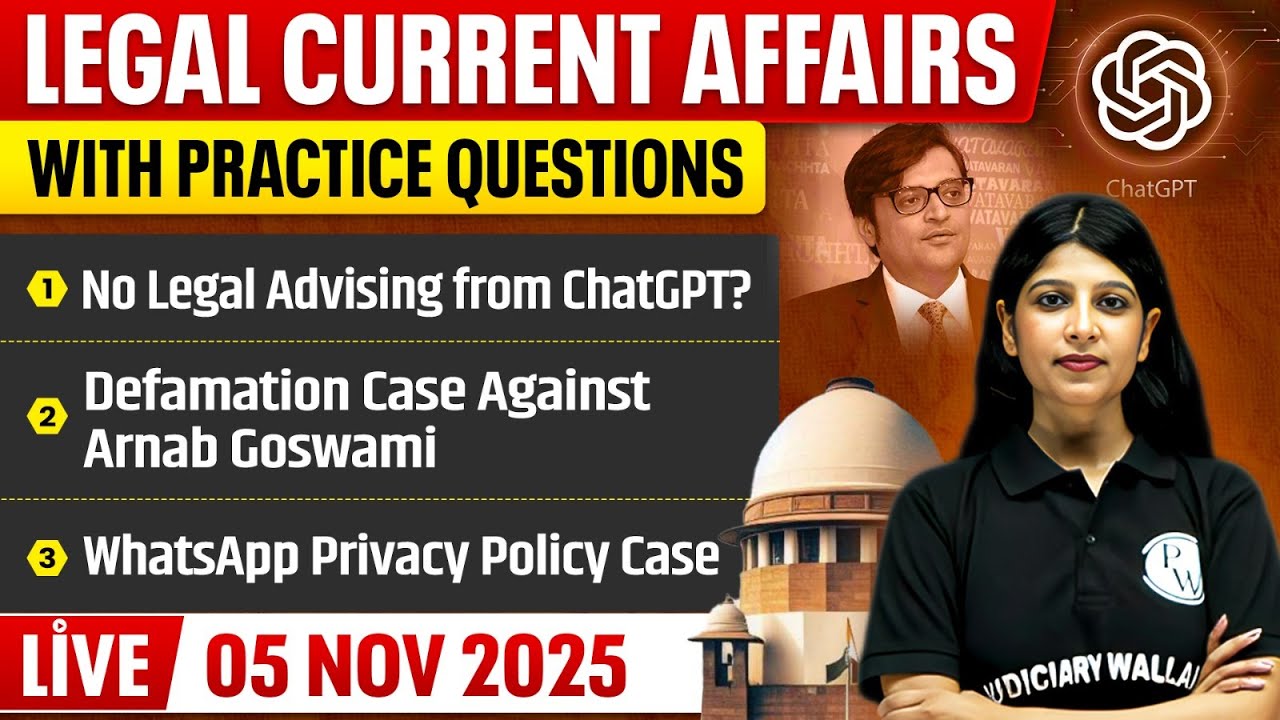 Legal Current Affairs Today | 5 November 2025 | Legal News | Judiciary ...