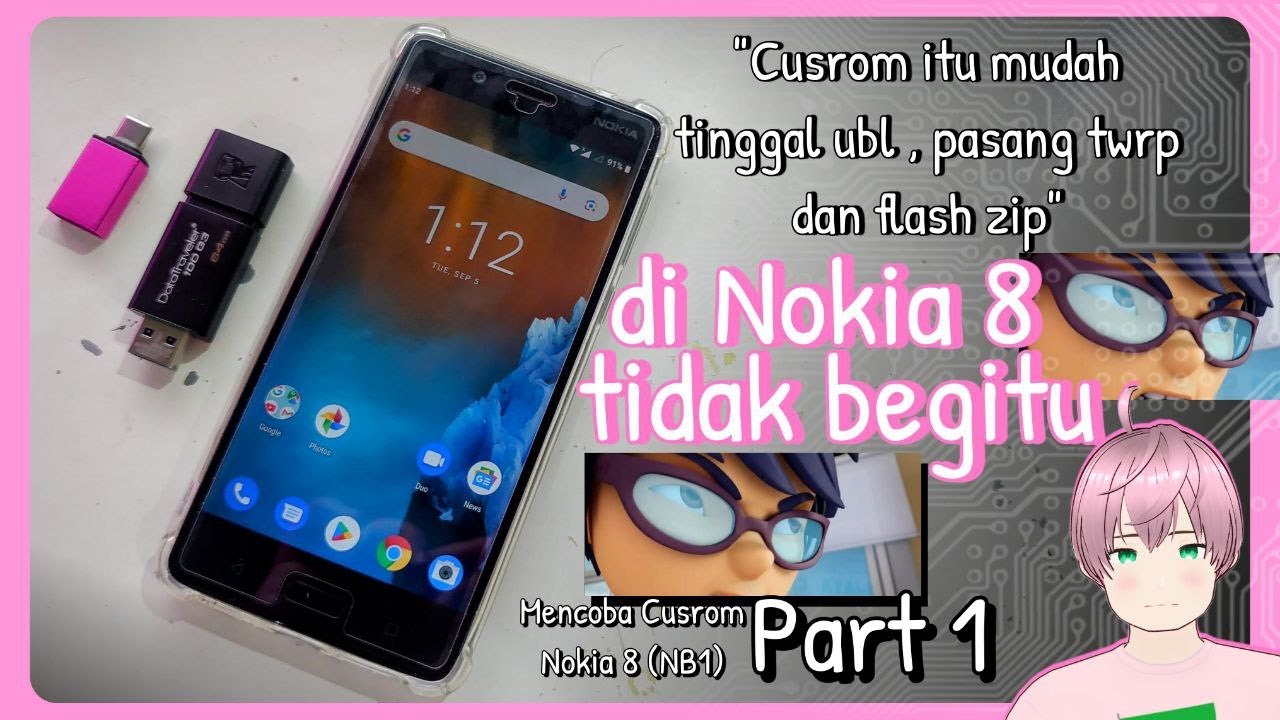 Mencoba Custom Rom Nokia 8 - Proses cusrom nya sulit dan aneh [vTuber Indonesia]