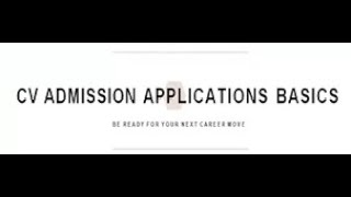 APPLYING FOR GRADUATE SCHOOL CV ADMISSION STEPS PART 1