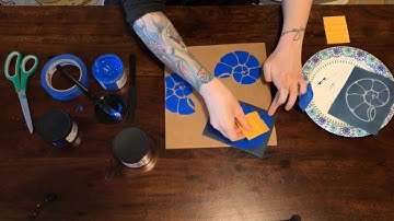 Two Layer DIY Screen Printing Process (2 Color Ammonite Fossil Stencil)