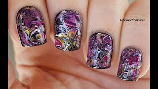 marble nail design with toothpick 2