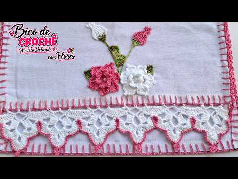 Crochet Edging for Kitchen Towel #898 @ClaudiaLima-i1f
