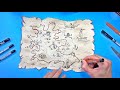 Cómo hacer un mapa del tesoro pirata | How to make a pirate treasure map