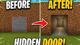 I Built a 100% INVISIBLE Secret Piston Door in Minecraft! #minecraft #video #subscribe ☺️