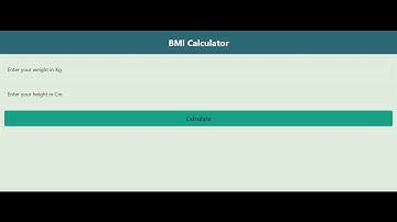 BMI Calculator Quick Demo