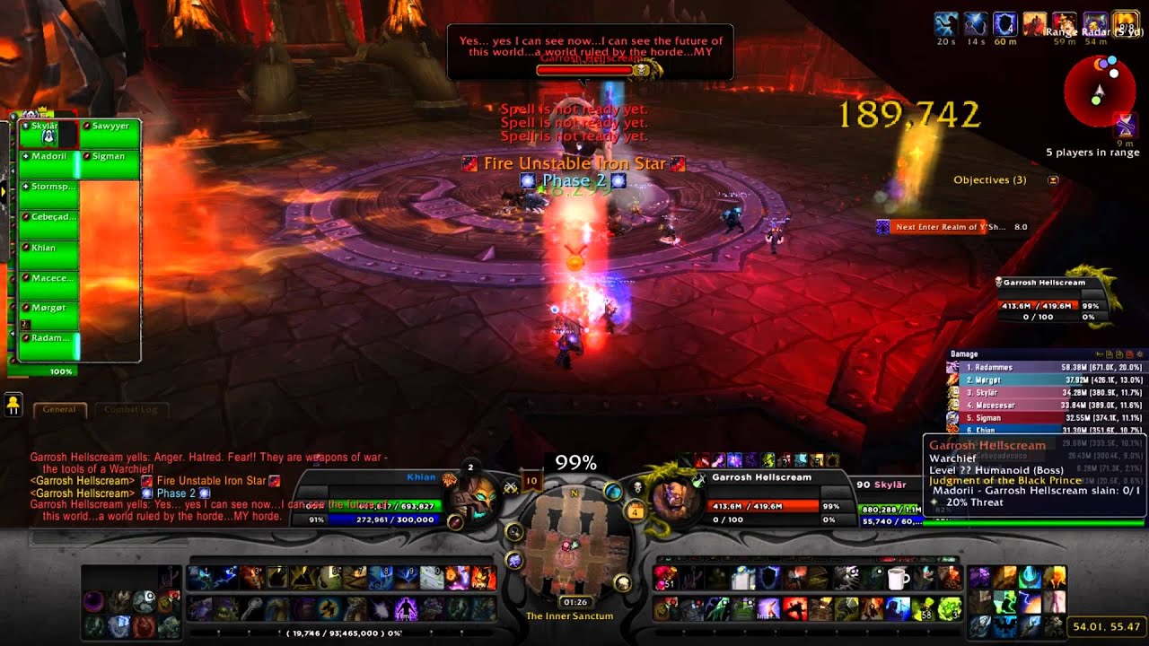 Garrosh 10N 1 Tank 2 Heals 7 DPS