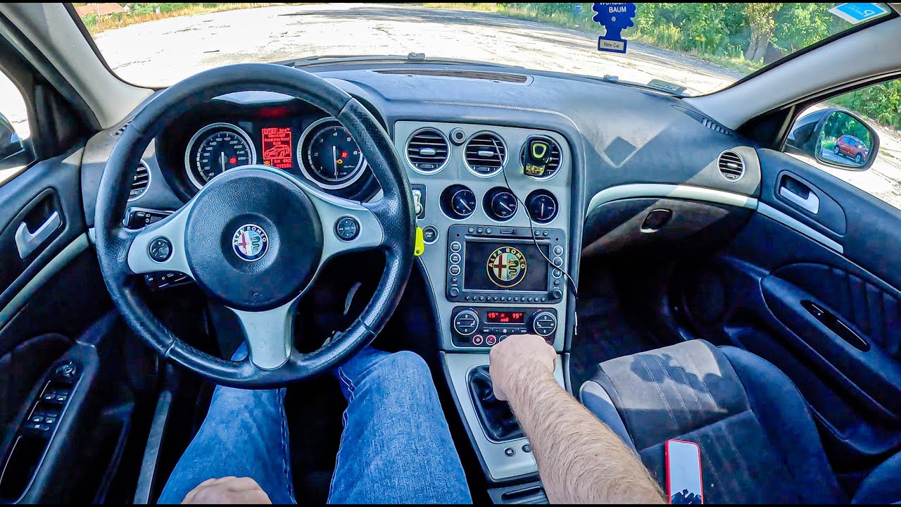 Alfa Romeo 159 1.9 JTDm 150 HP, POV Highway Autobahn Test Drive