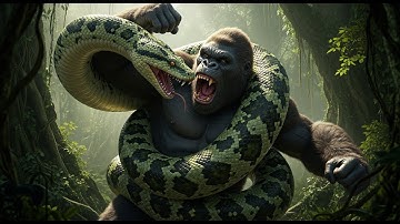 King Kong vs Giant Python – A Savage Fight to Save the Jungle: The Ultimate Monster Showdown!