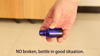 Violent destruction experiment for essential oil bottles
