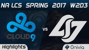 C9 vs CLG Highlights Game 3 NA LCS Spring 2017 W2D3 Cloud9 vs Counter Logic Gaming