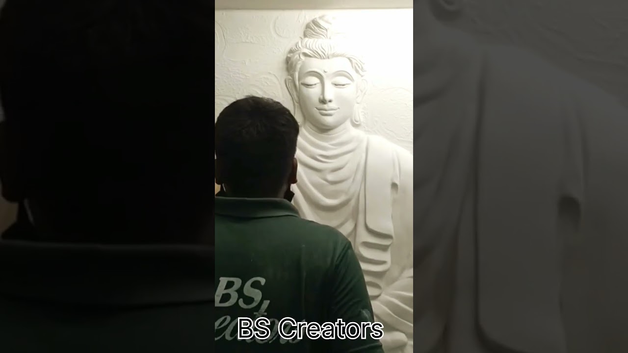 Buddha Wall mural art // Buddha painting// 3D wall art 