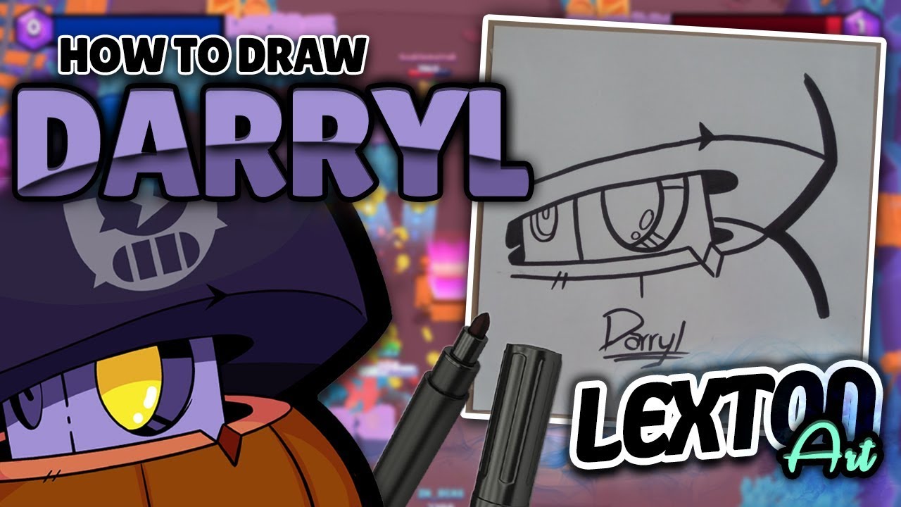 How To Draw Darryl Brawl Stars Lextonart Youtube - penny brawl stars dibujo