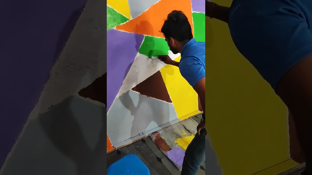 geometric wall painting idea 