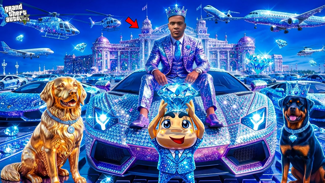 Franklin and Shinchan Touch Everything DIAMOND & GOLD in GTA 5 Bangla Gameplay