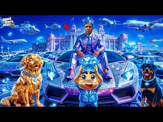 Franklin and Shinchan Touch Everything DIAMOND & GOLD in GTA 5 Bangla Gameplay