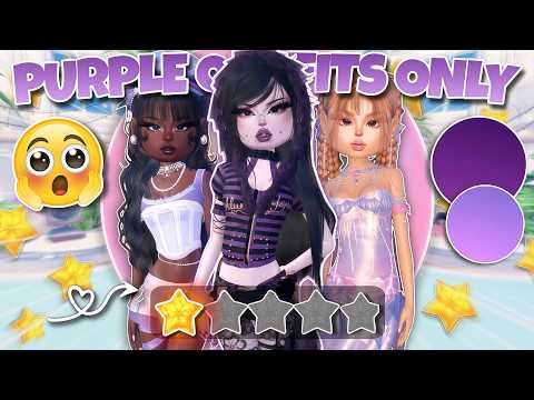 ONLY Wearing *PURPLE* Outfits In Dress To Impress NO MATTER The Theme!! ( Roblox)