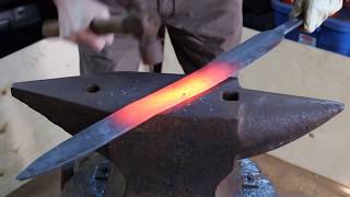 How to forge a medieval sword PART 8: forming the blade