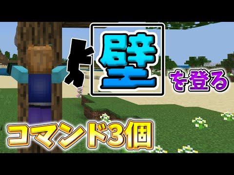 【スイッチ対応】新execute対応！！コマンド3個で壁を登ることができるコマンド！！【マイクラコマンド】