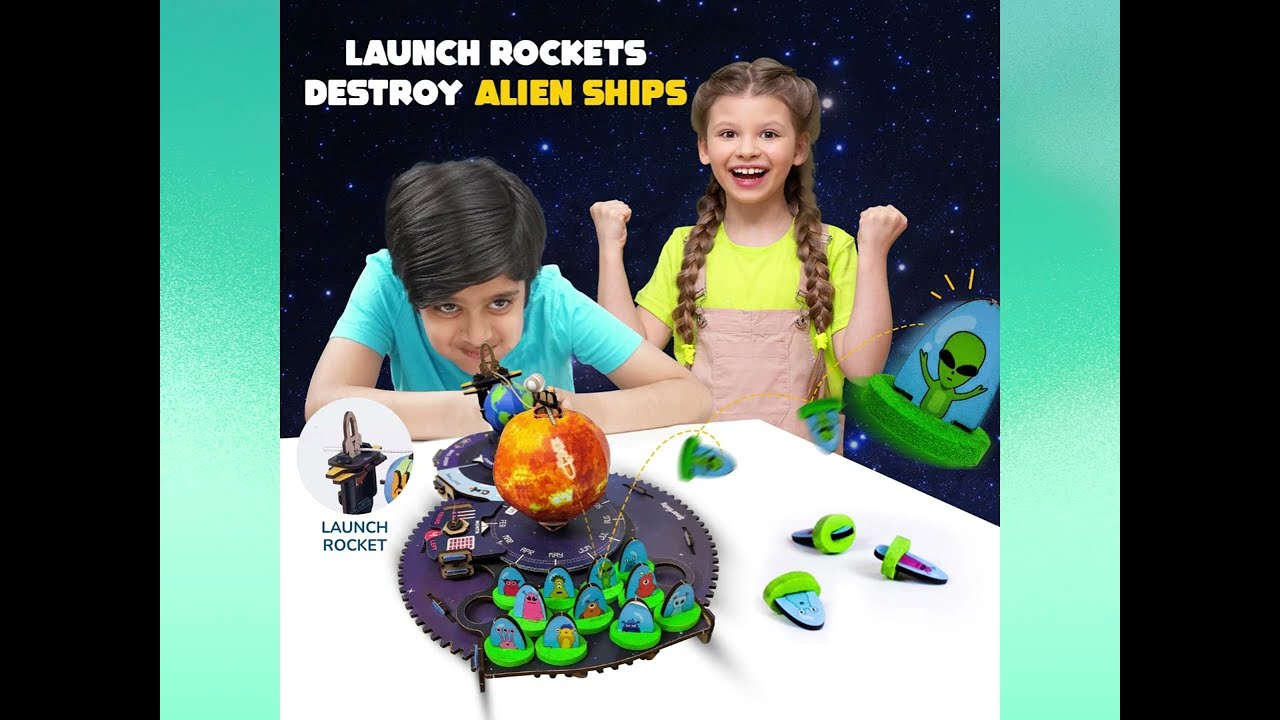 Smartivity Earth-Sun-Moon Space Toy | DIY 3D Model Kit for Kids | Fun STEM Learning