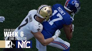 Details Saints vs. Giants | 2026 Season Week 6 | Madden NFL 27 Simulation News