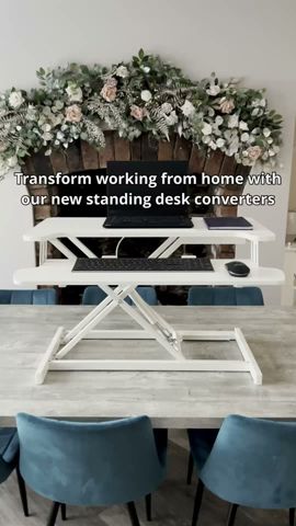 White Standing Desk Converter - Video 2