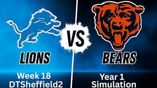 Detroit Lions vs. Chicago Bears | Week 18 | Year 1 | Simulation | Madden 26 Xbox Gameplay