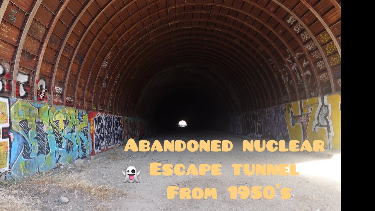 Family hike Shoemaker canyon road .With 2 escape tunnels in event of nuclear attack from the 1950’s