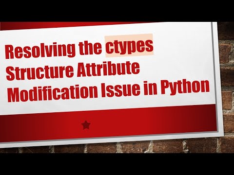 Resolving the ctypes
