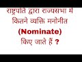 #gk राष्ट्रपति द्वारा राज्यसभा में कितने व्यक्ति मनोनीत (Nominate) किए जाते हैं