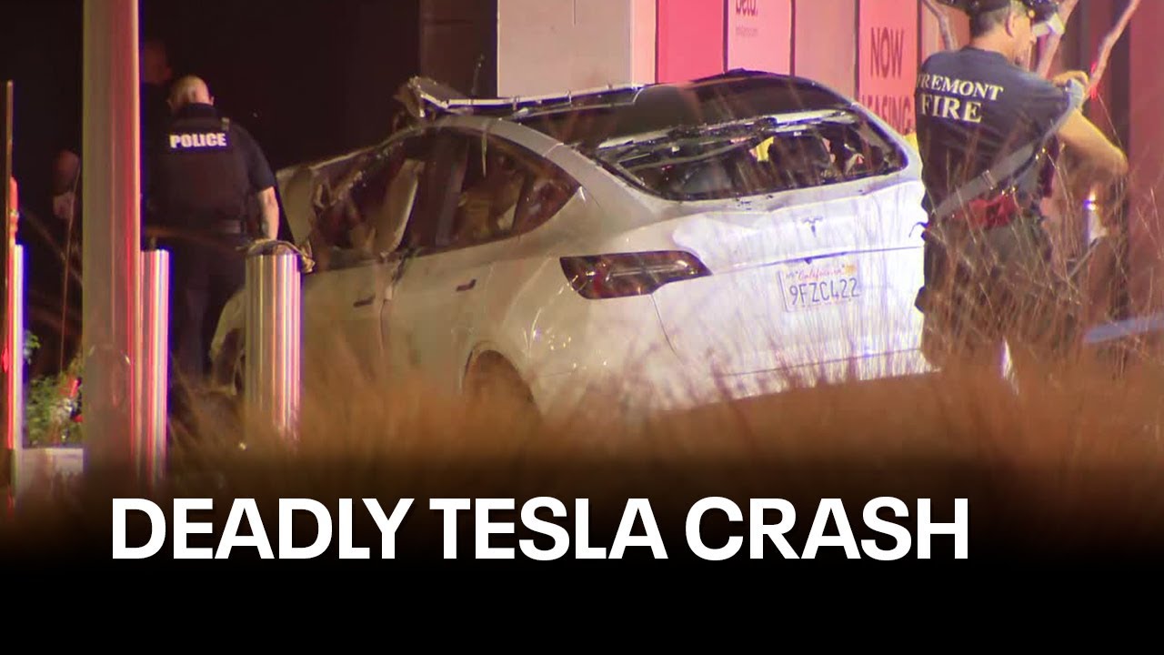 Tesla driver dies after crashing into Fremont apartment complex ...