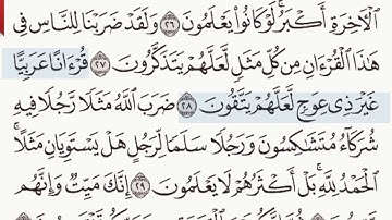القرآن الكريم سورة الزمر الآية 28
