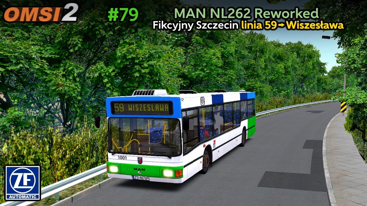 [OMSI 2 #79] MAN NL262 Reworked - Fikcyjny Szczecin (linia 59)