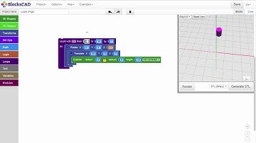BlocksCAD Training Video: Using Loops Part II