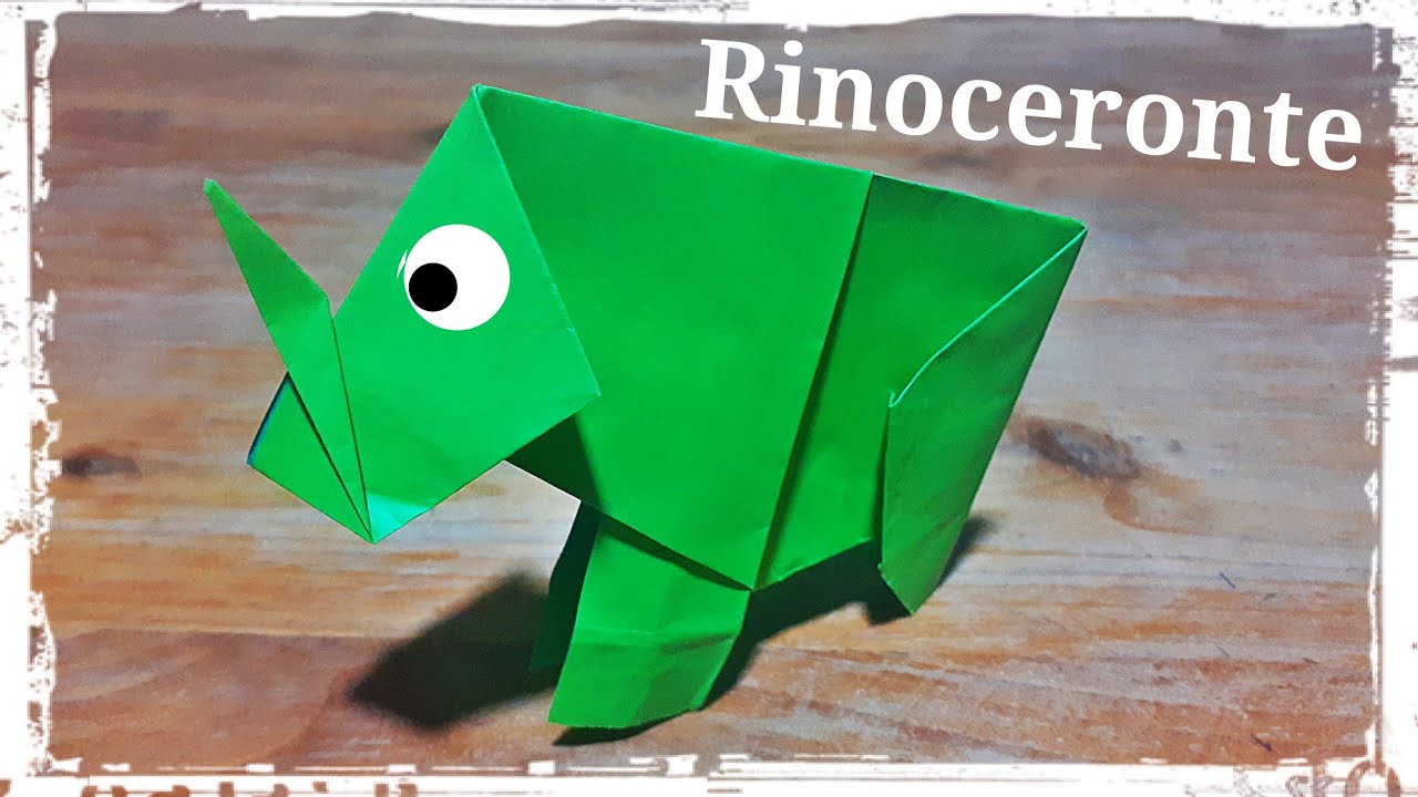 Rinoceronte de Papel Origami YouTube