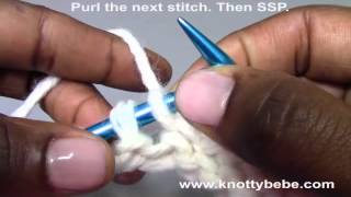 Yarnover Method Closing the Gap Purl Side
