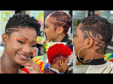 Top 10 Bold Female Haircut | Funky Daring Natural Short Hair Hairstyles For Black Women | Wendy St