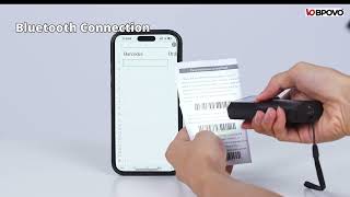 Mini Barcode Scanner, 2D QR 1D Bluetooth Wireless Barcode Reader | LCD Screen Display