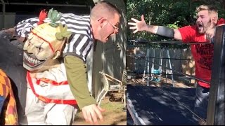 CREEPY CLOWNS FROM THE WOODS KIDNAP BACKYARD WRESTLER!