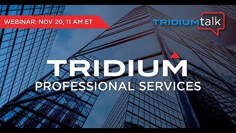 TridiumTalk: Tridium Professional Services (November 20, 2025)